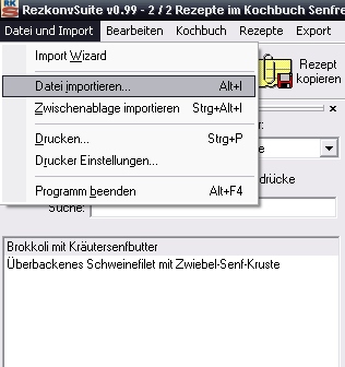 Bild 1: Datei importieren